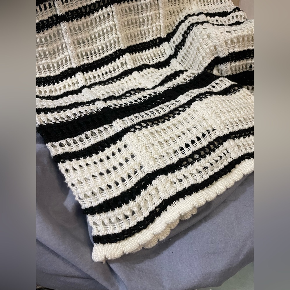 Black and White Striped Maxi Dress